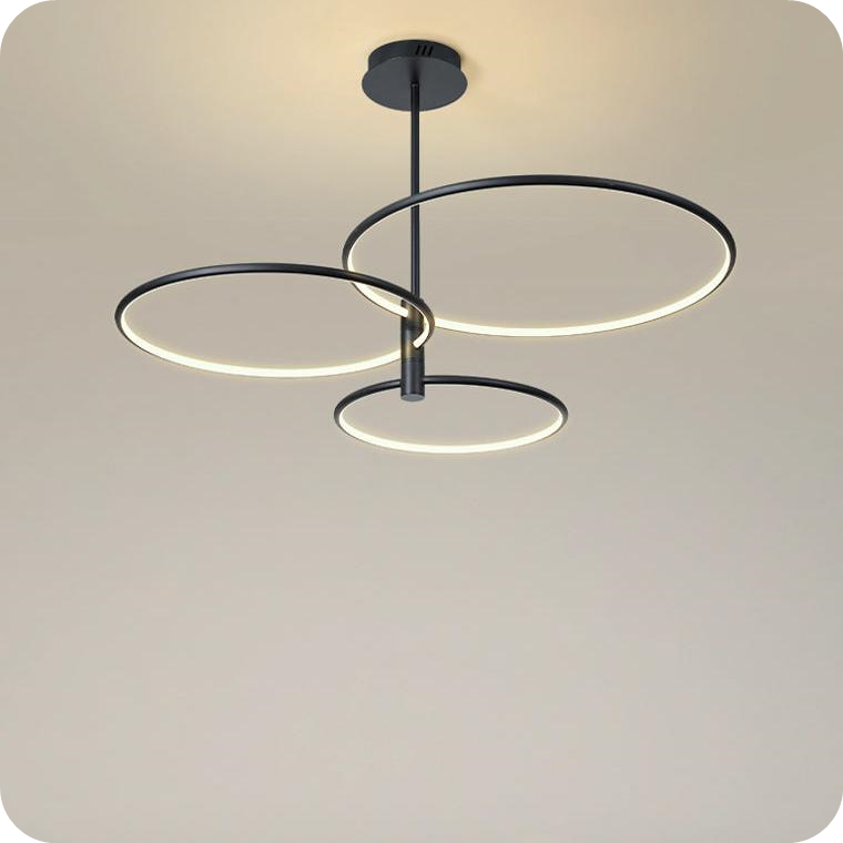 3-Rings Circular Chandelier