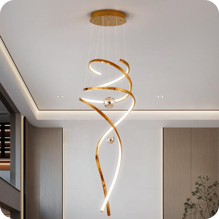 Spiral Foyer Chandelier