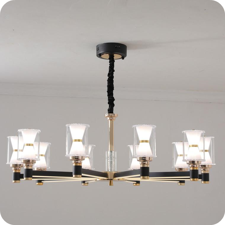 Modern Pillar Candle Chandelier