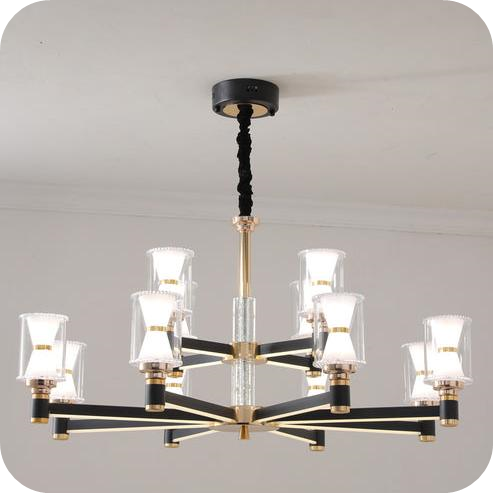 Modern Pillar Candle Chandelier