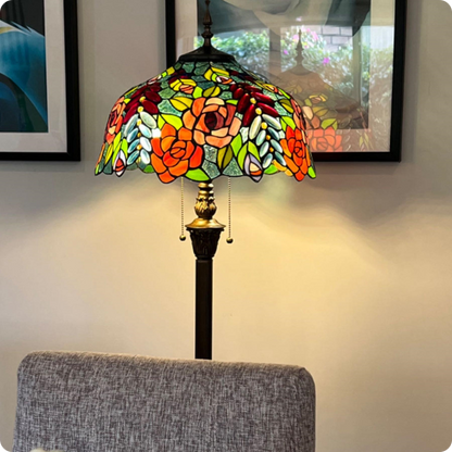 Amber Glow Tiffany Floor Lamp