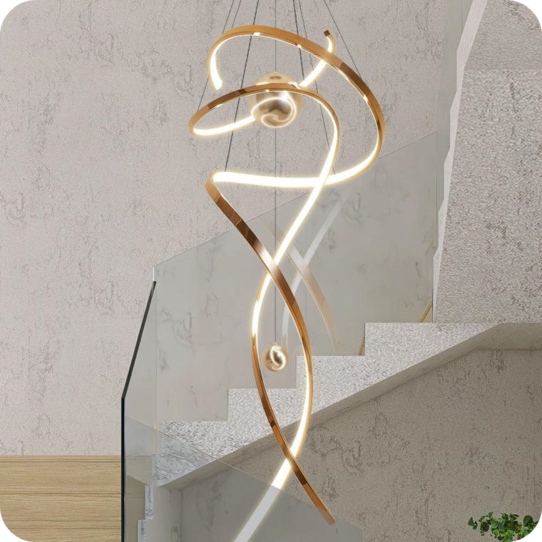 Spiral Foyer Chandelier