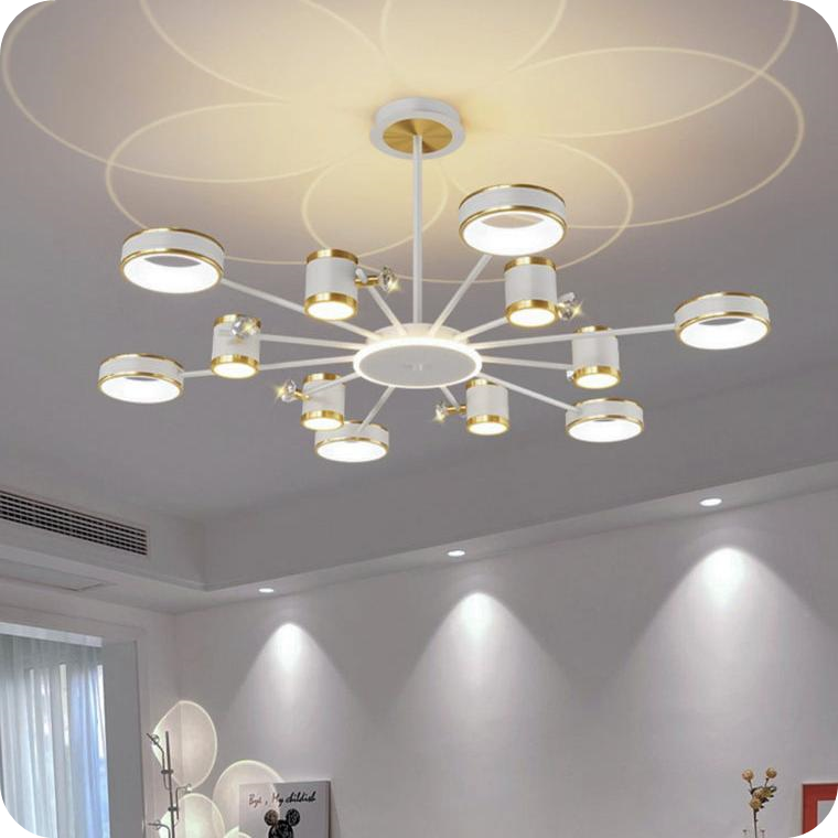 Dimmable Projector Chandelier