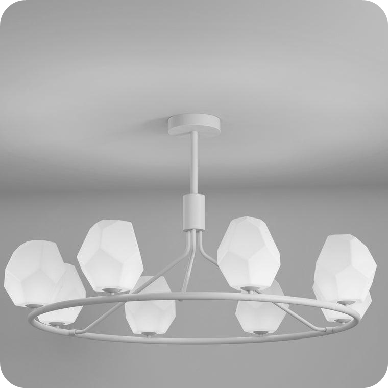 White Rock Shaded Chandelier