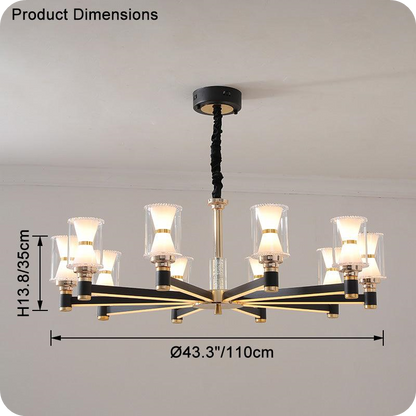 Modern Pillar Candle Chandelier