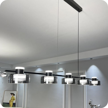 Black Brass Linear Chandelier