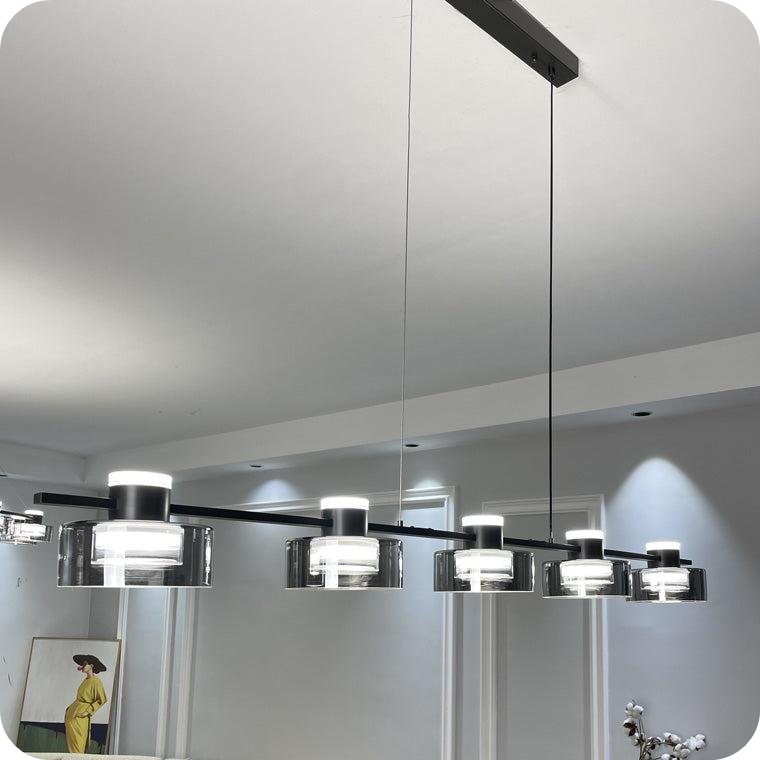 Black Brass Linear Chandelier