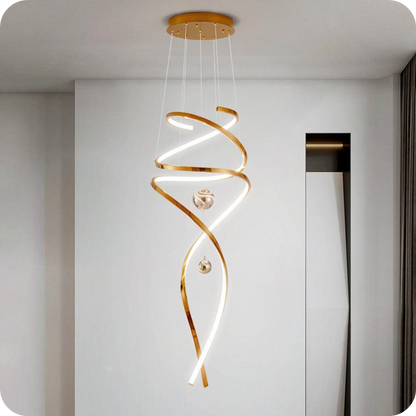 Spiral Foyer Chandelier