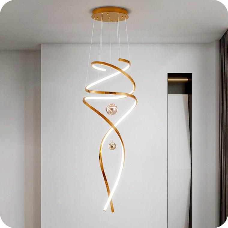 Spiral Foyer Chandelier