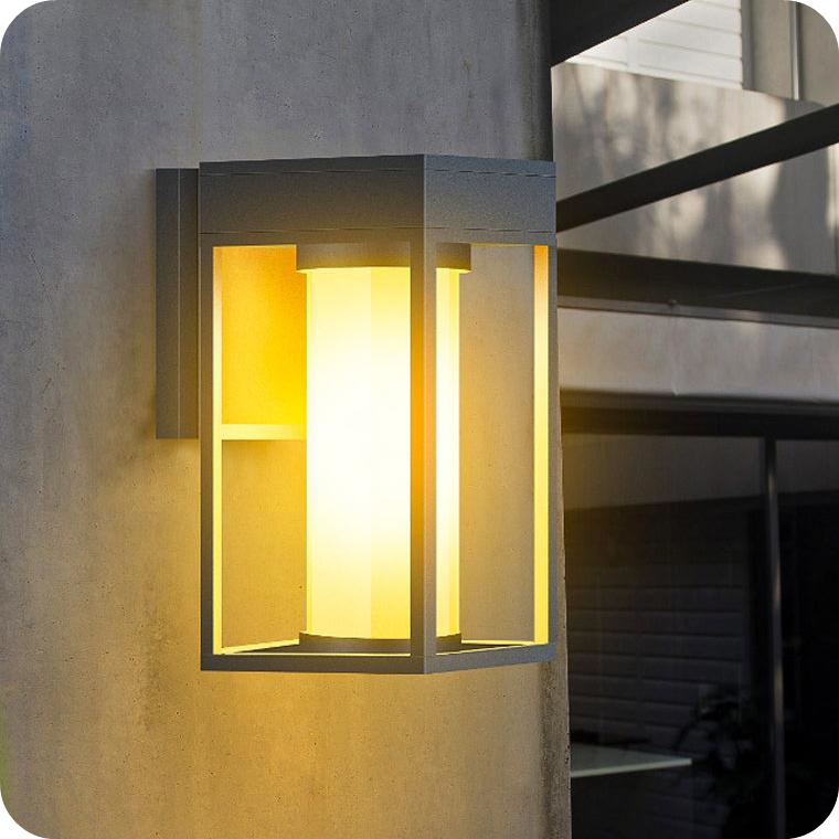 Outdoor modern and simple solar - powered waterproof and anti - rust wall lamp