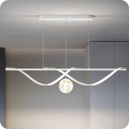 Moon Sculptural Linear Chandelier