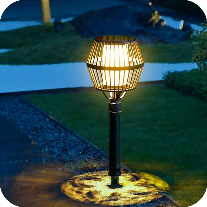 Waterproof Aluminum LED Matte Black Modern Solar Outdoor Lights Lanterns