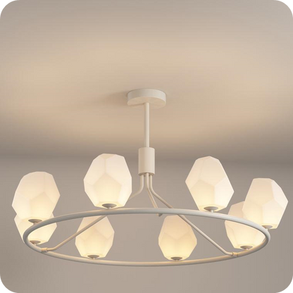 White Rock Shaded Chandelier