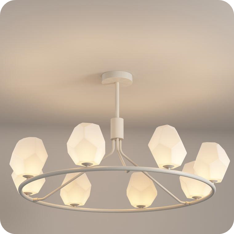 White Rock Shaded Chandelier