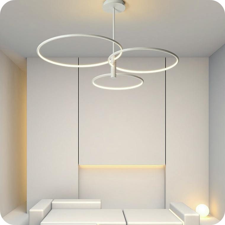 3-Rings Circular Chandelier