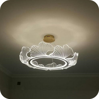 Acrylic Ginkgo Leaf Chandelier