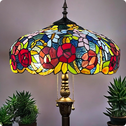 Lily Cascade Tiffany Floor Lamp