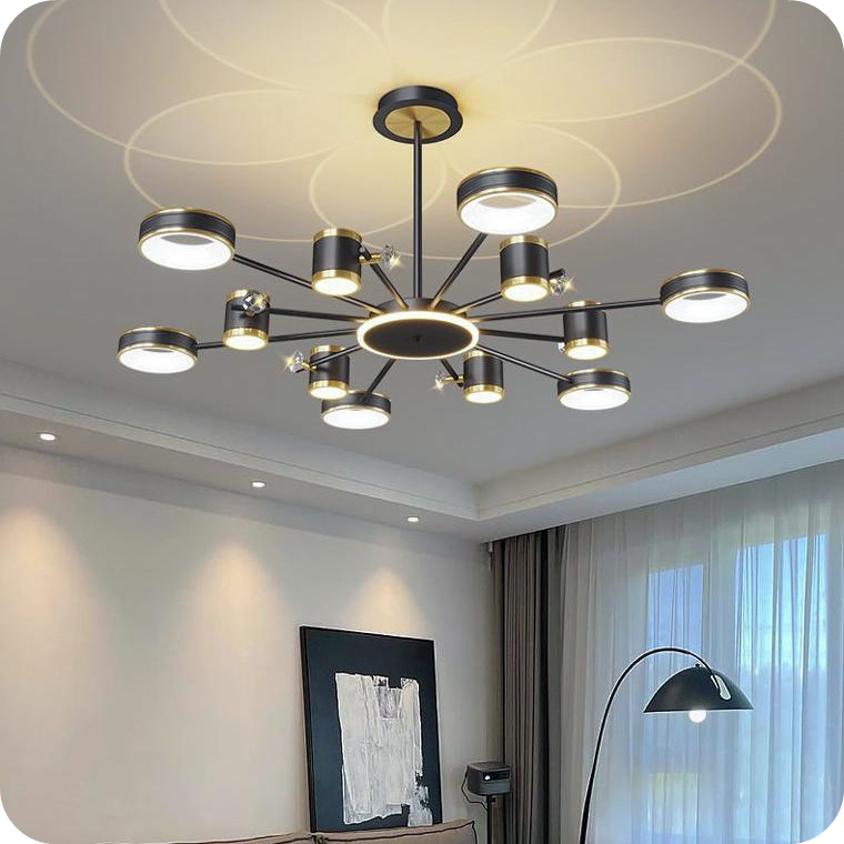 Dimmable Projector Chandelier