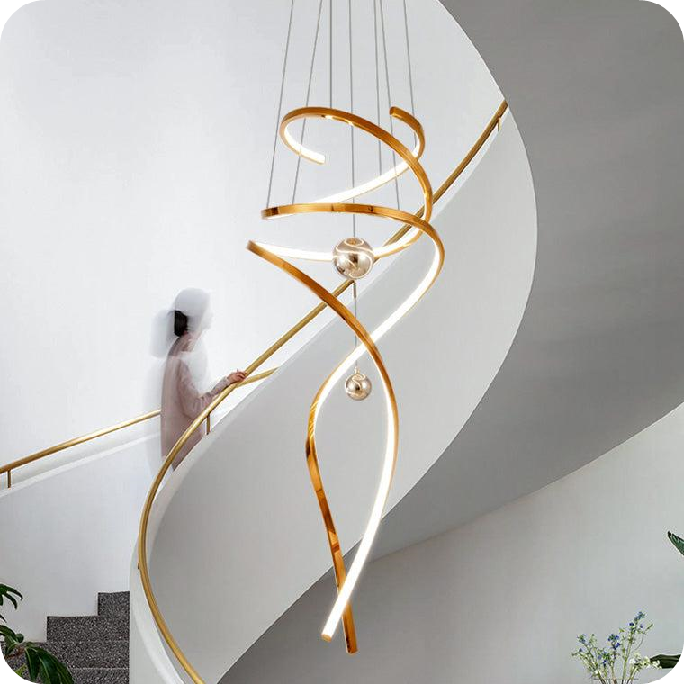 Spiral Foyer Chandelier