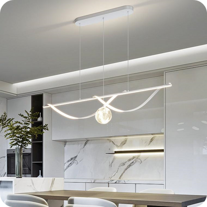 Moon Sculptural Linear Chandelier