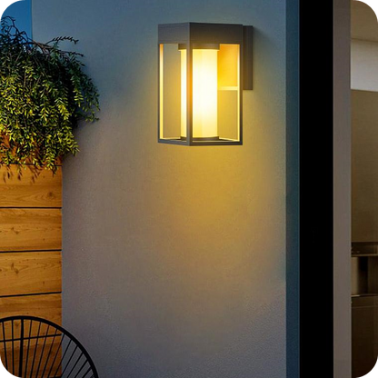 Outdoor modern and simple solar - powered waterproof and anti - rust wall lamp