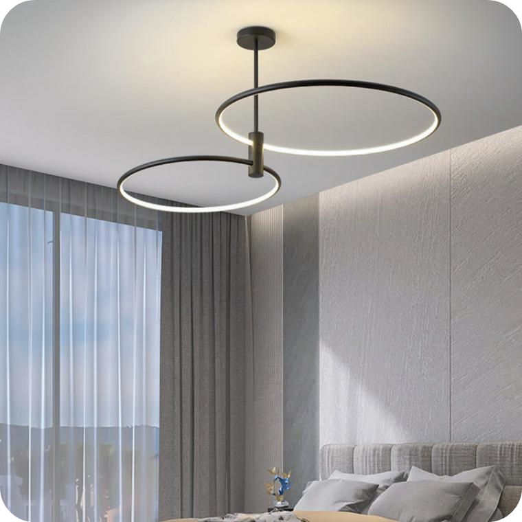 3-Rings Circular Chandelier