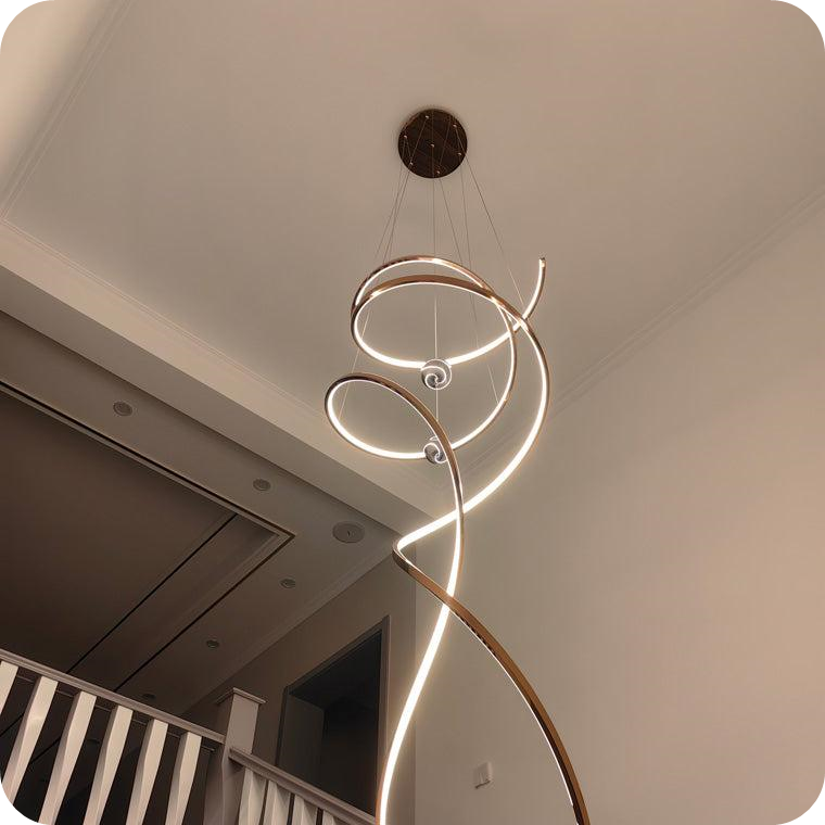 Spiral Foyer Chandelier