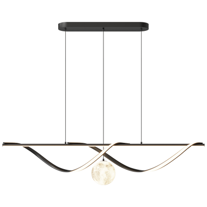 Moon Sculptural Linear Chandelier