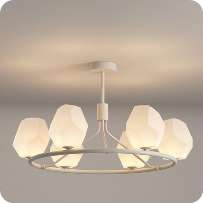 White Rock Shaded Chandelier