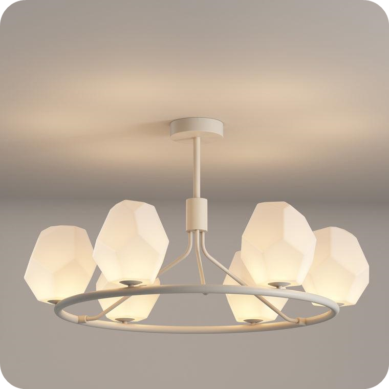 White Rock Shaded Chandelier