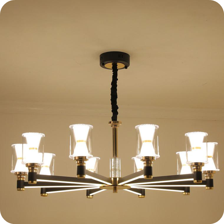 Modern Pillar Candle Chandelier