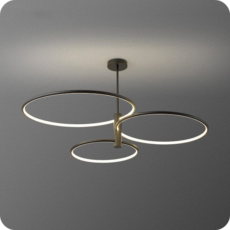 3-Rings Circular Chandelier