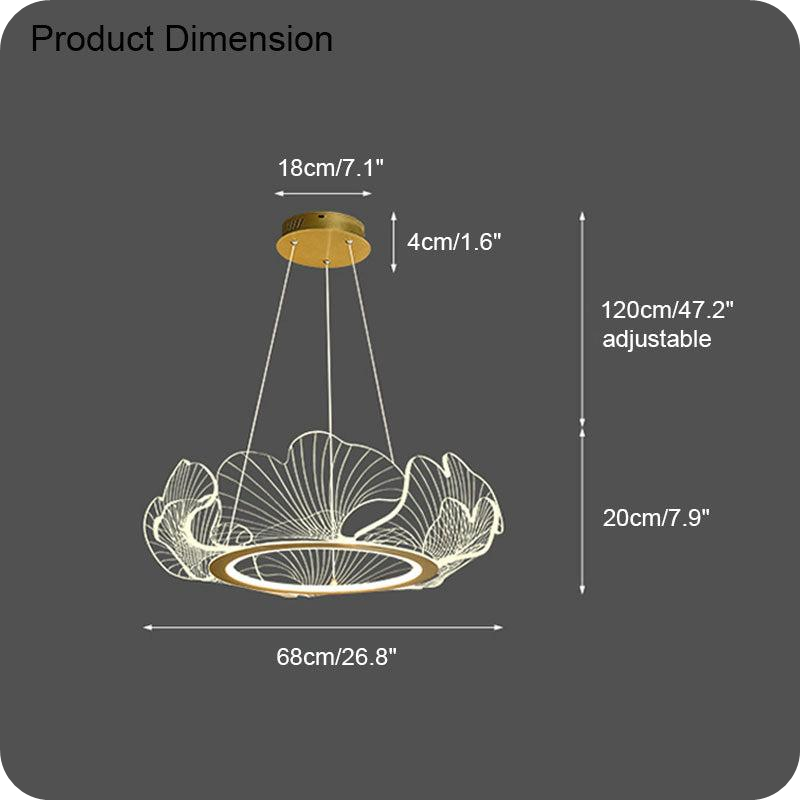 Acrylic Ginkgo Leaf Chandelier