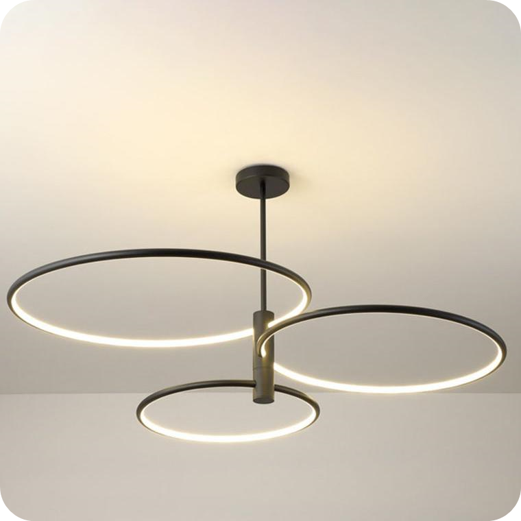 3-Rings Circular Chandelier