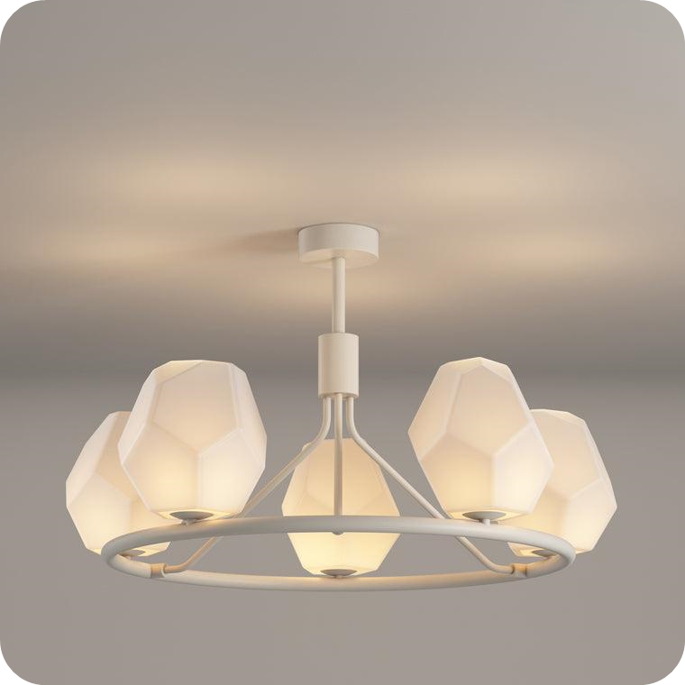 White Rock Shaded Chandelier