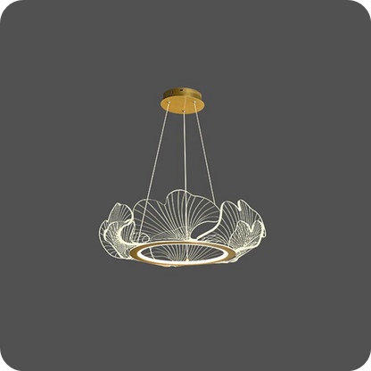 Acrylic Ginkgo Leaf Chandelier