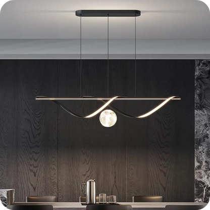 Moon Sculptural Linear Chandelier