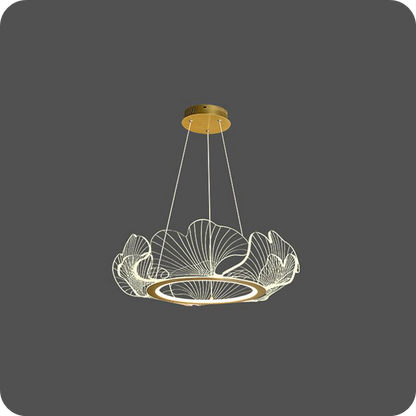 Acrylic Ginkgo Leaf Chandelier