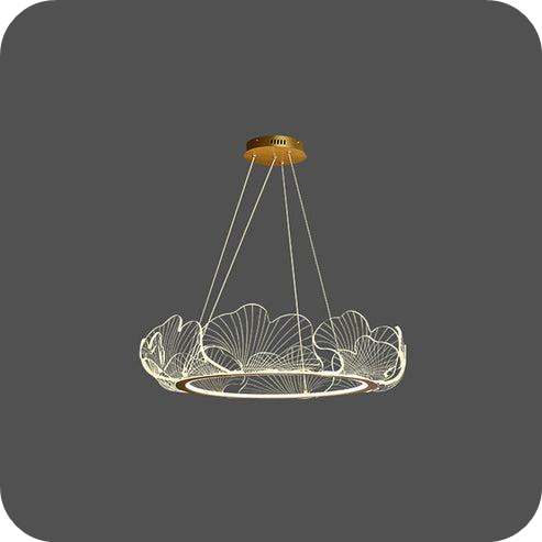 Acrylic Ginkgo Leaf Chandelier