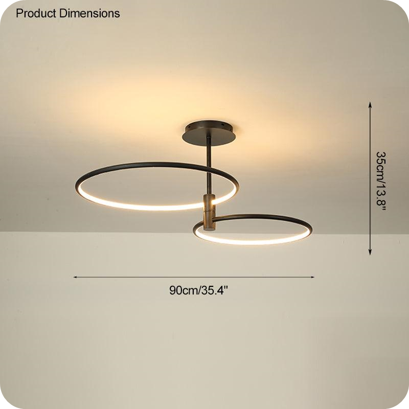 3-Rings Circular Chandelier