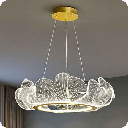 Acrylic Ginkgo Leaf Chandelier