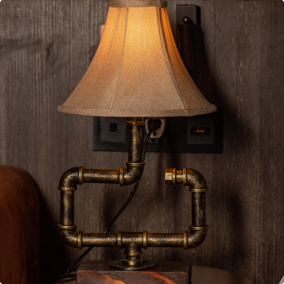 Gleam Steampunk Handmade Vintage Adjustable Pipe Lamp