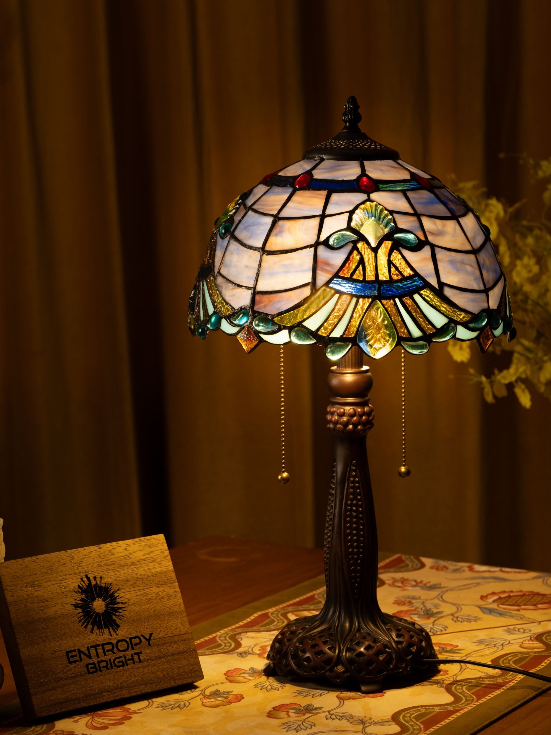 Royal Blue Elegance Tiffany Table Lamp