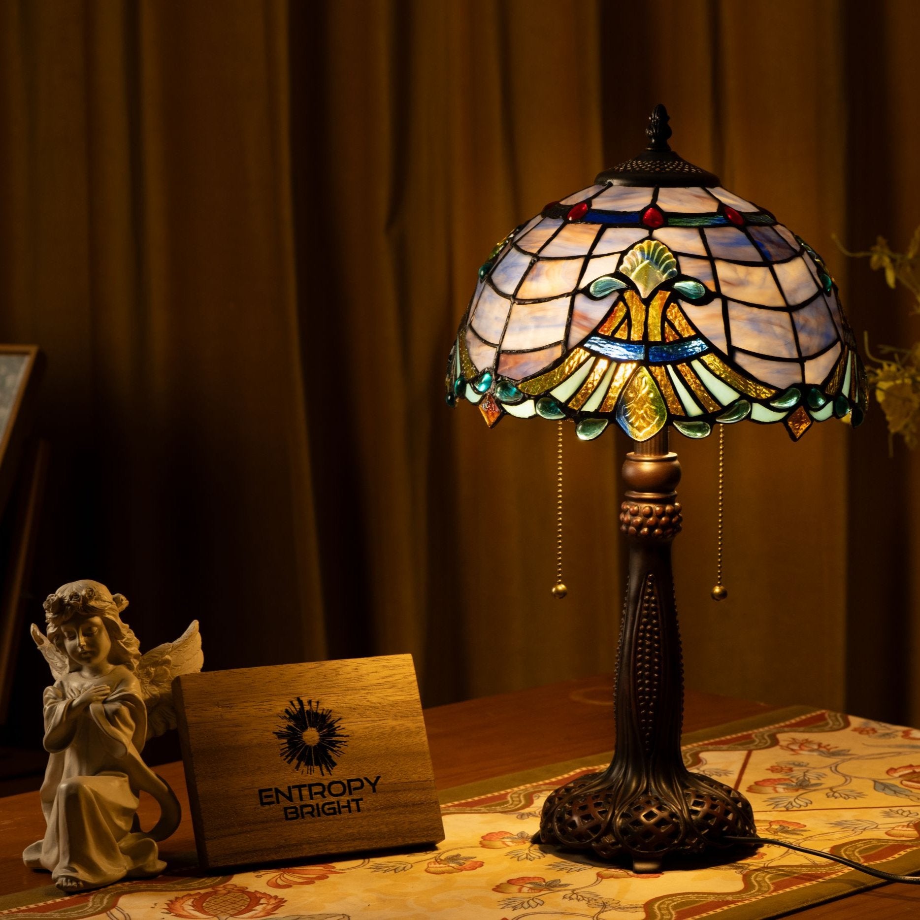 Royal Blue Elegance Tiffany Table Lamp