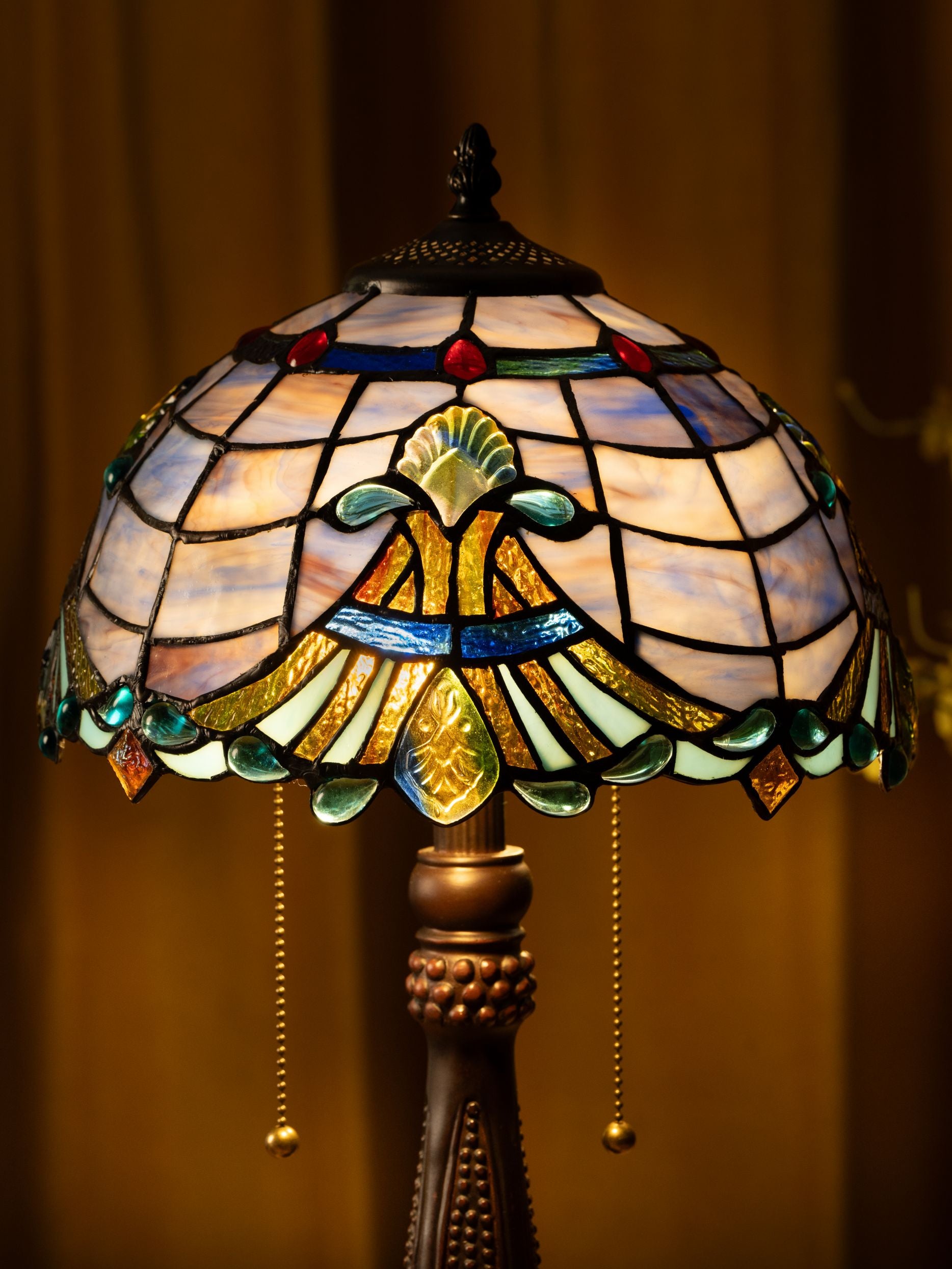 Royal Blue Elegance Tiffany Table Lamp