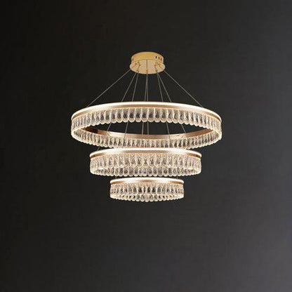 Tiered Crystal Ring Chandelier