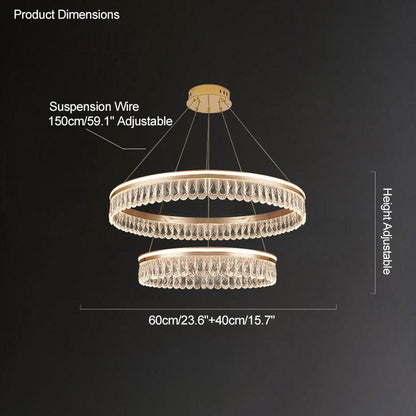 Tiered Crystal Ring Chandelier