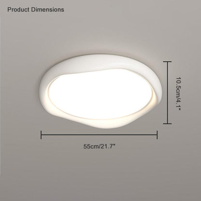 White Wavy Round Ceiling Light