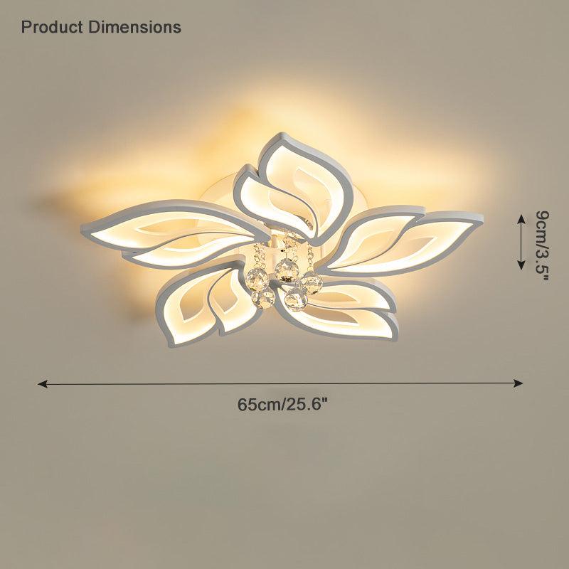 Big Flower Crystal Flush Mount Ceiling Light