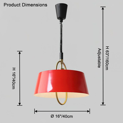 Modern Colored Pull Chain Pendant Light